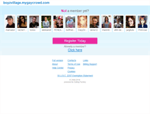Tablet Screenshot of boyzvillage.mygaycrowd.com